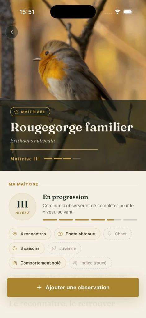 Fiche espèce du rougegorge familier